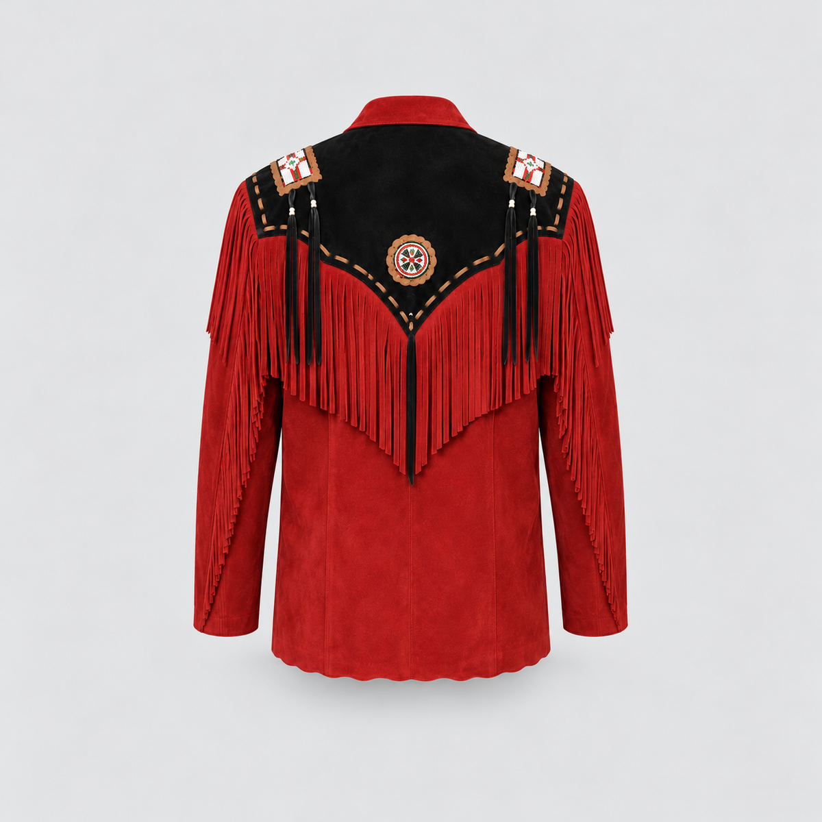 Men's Canyon Tan Two-Tone Beaded Bone-Pipe Western Jacket