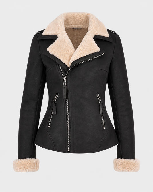Women's aviator shearling jacket