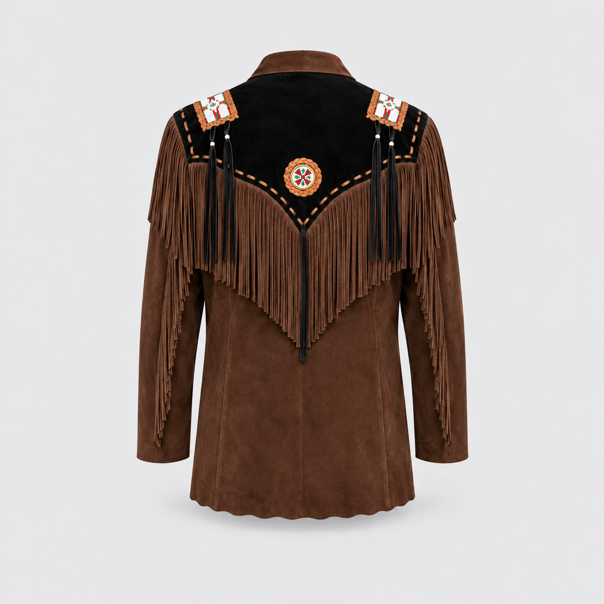 Men's Canyon Tan Two-Tone Beaded Bone-Pipe Western Jacket