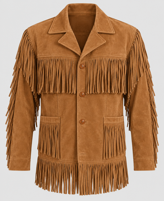 Men's Outlaw Onyx Suede Multi-Fringe Cowboy Jacket