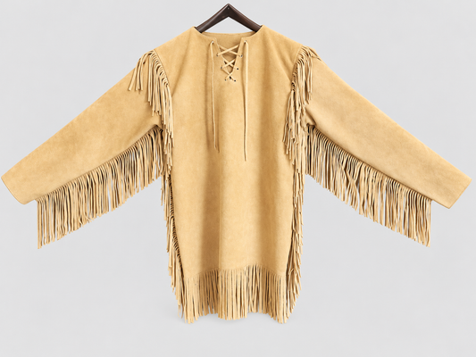 Native American mountain man buckskin leather shirt