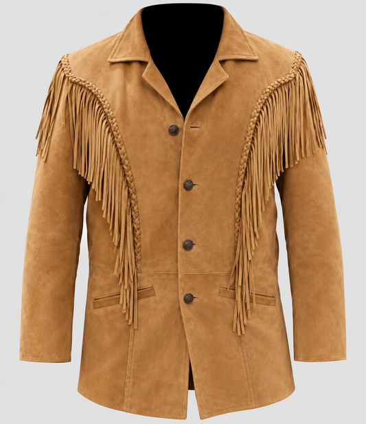 Braided men's western cowboy jacket